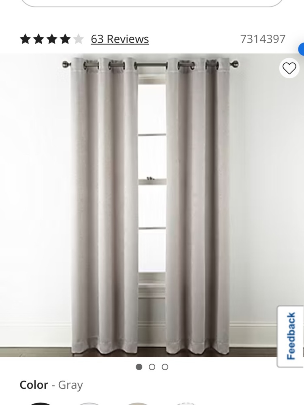 jcpenney Silver Gray Geometric Grommet Curtain Panel